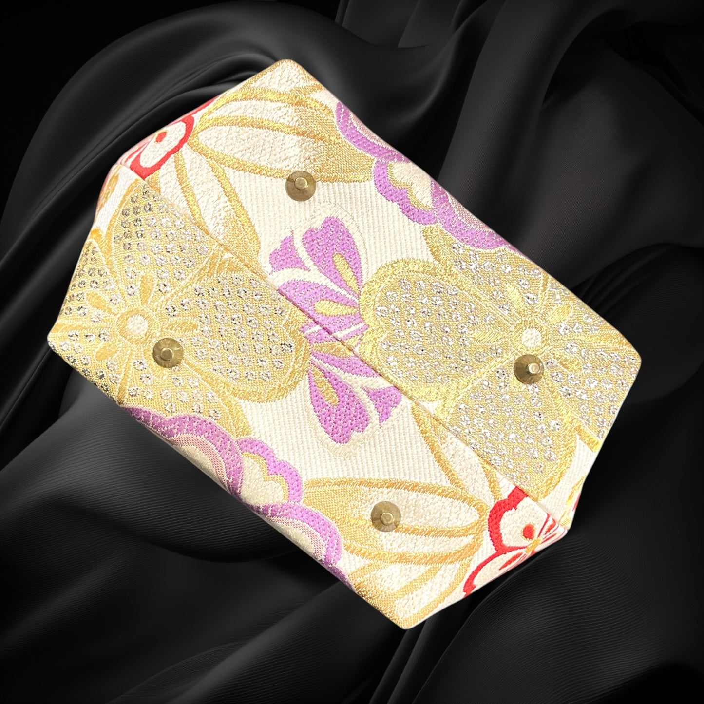 Kimono remake bamboo bag [No.2049]