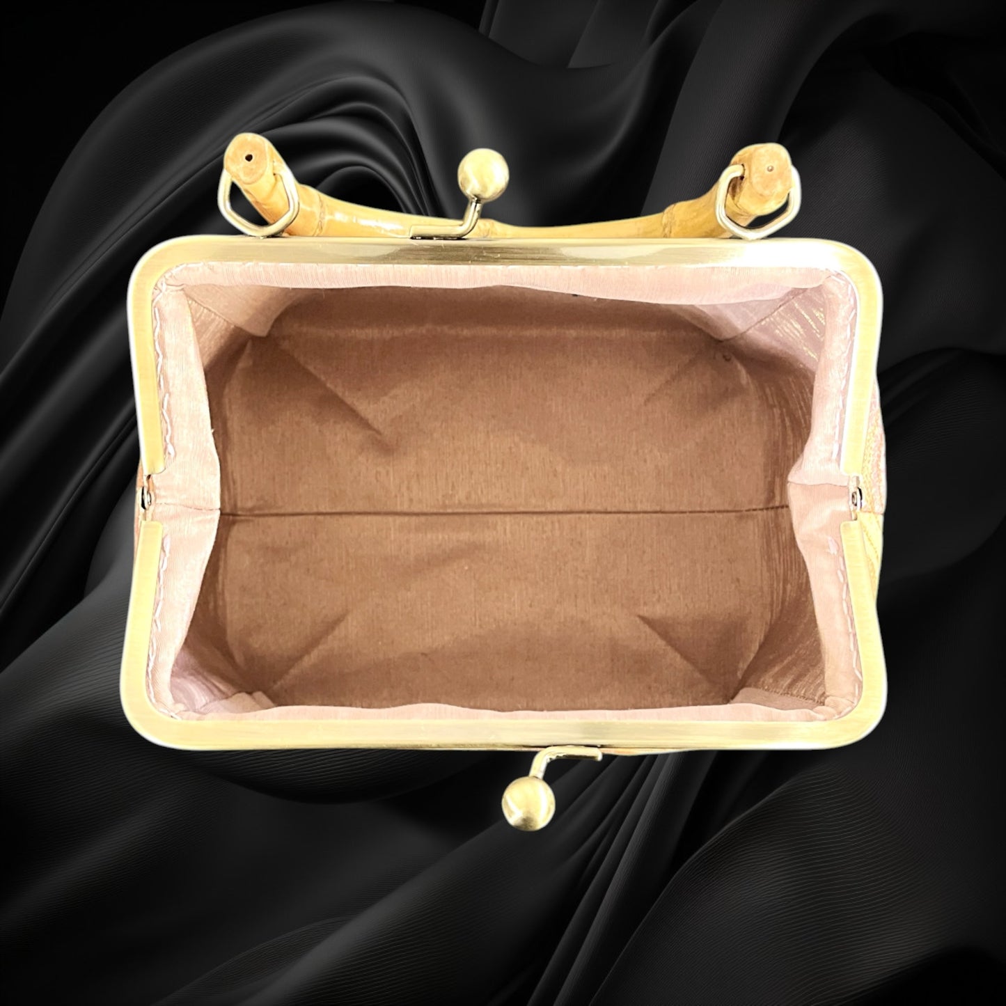Kimono remake bamboo bag [No.2046]