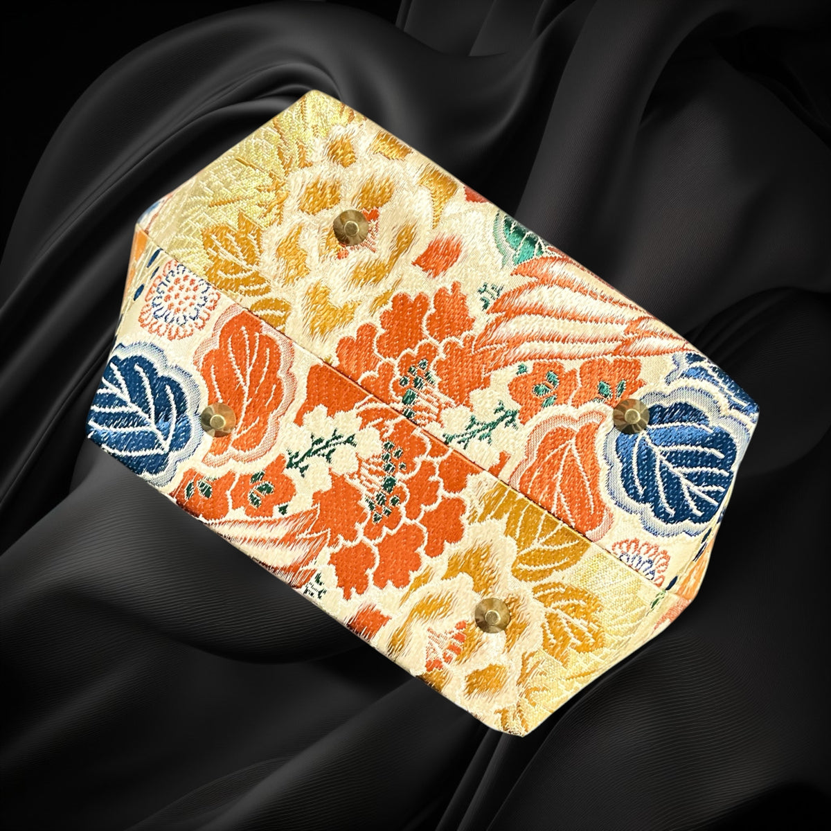 Kimono remake bamboo bag [No.2165]